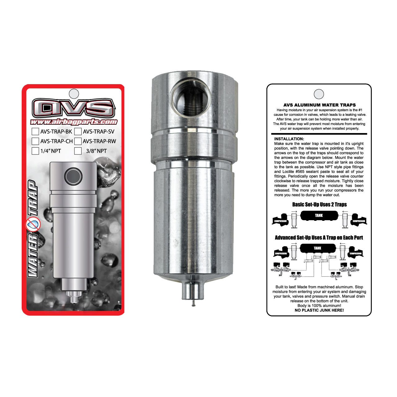 AVS 3/8" Water Trap-CHROME
