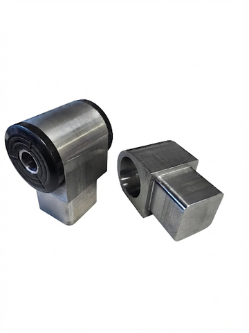AR Weld In Square Tube End 2.5" Wide w/ Poly Bushing