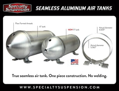 Seamless Aluminium 3 gallon Air Tank 24"