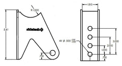 Tringulated 4 Link Axle Bracket