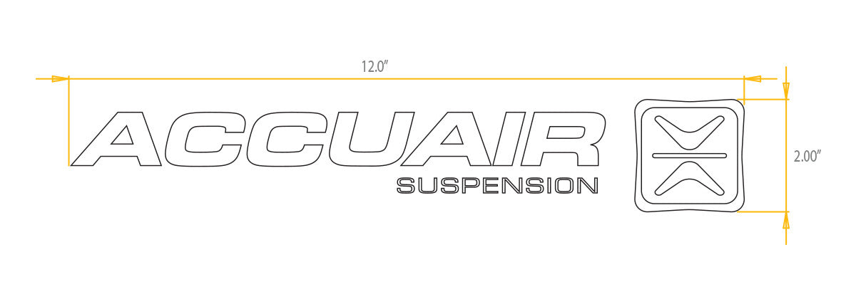 Sticker Air Ride Accuair Sticker (Various Colours Avaliable) – Air Ride Suspension Supplies