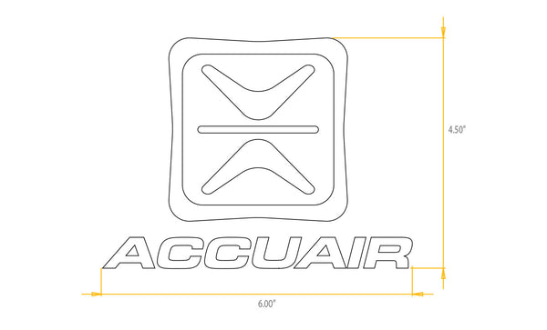 Accuair Sticker (Various Colours Avaliable) – Air Ride Suspension Supplies