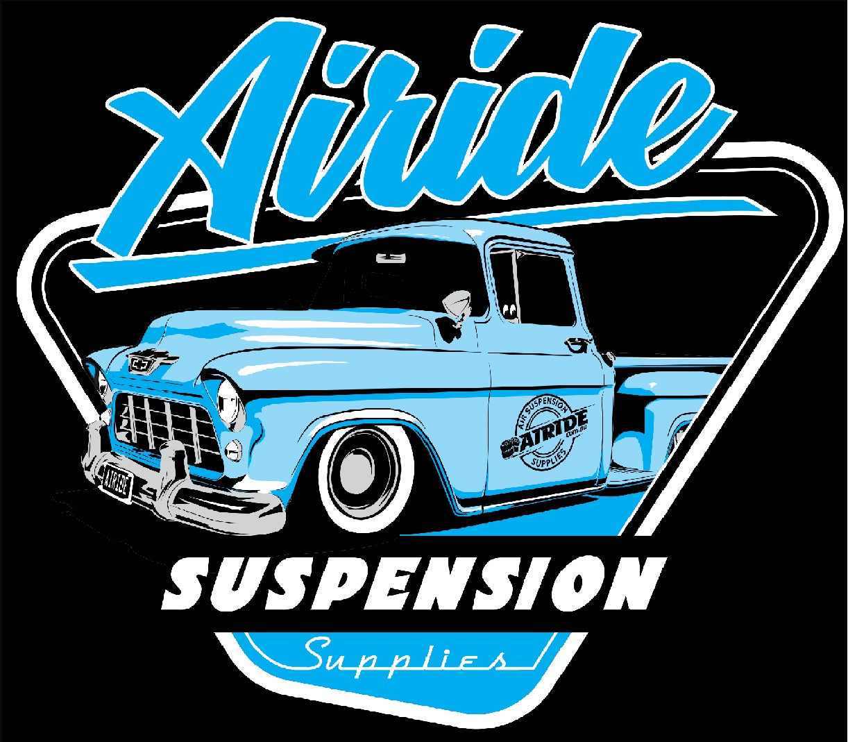 Sticker Air Ride Airide Neon Pickup Stickers – Air Ride Suspension Supplies